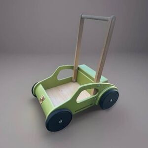 Green Wooden Baby Walker Push Toy By Porsche